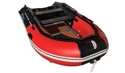 1 Лодка ПВХ STORMLINE Flexiteek 310 (черно-зеленая/красно-черная)