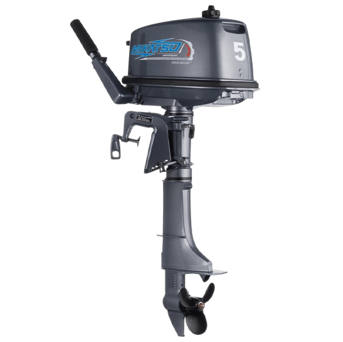 1m5fhs-photoroom.png-photoroom Лодочный мотор 2х-тактный MIKATSU M5FHS + внешний топливный бак 12 л.